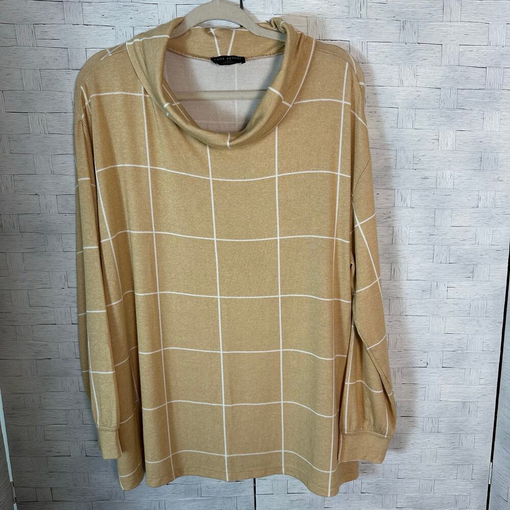 Lane Bryant women's‎ turtleneck sweater lightweight autumn plaid plus size